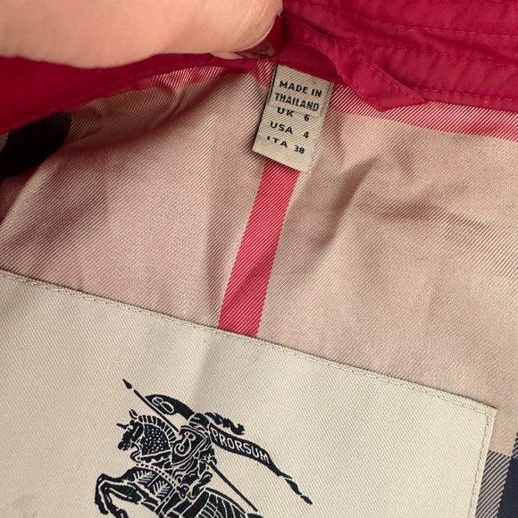 Burberry Red Utility Jacket (Size: US 4) - Picture 6 of 7